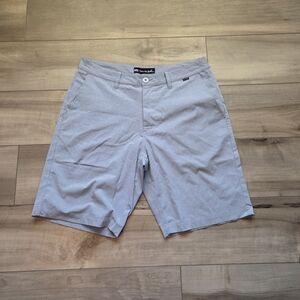 Travis Mathew Light Gray Flat Front Shorts